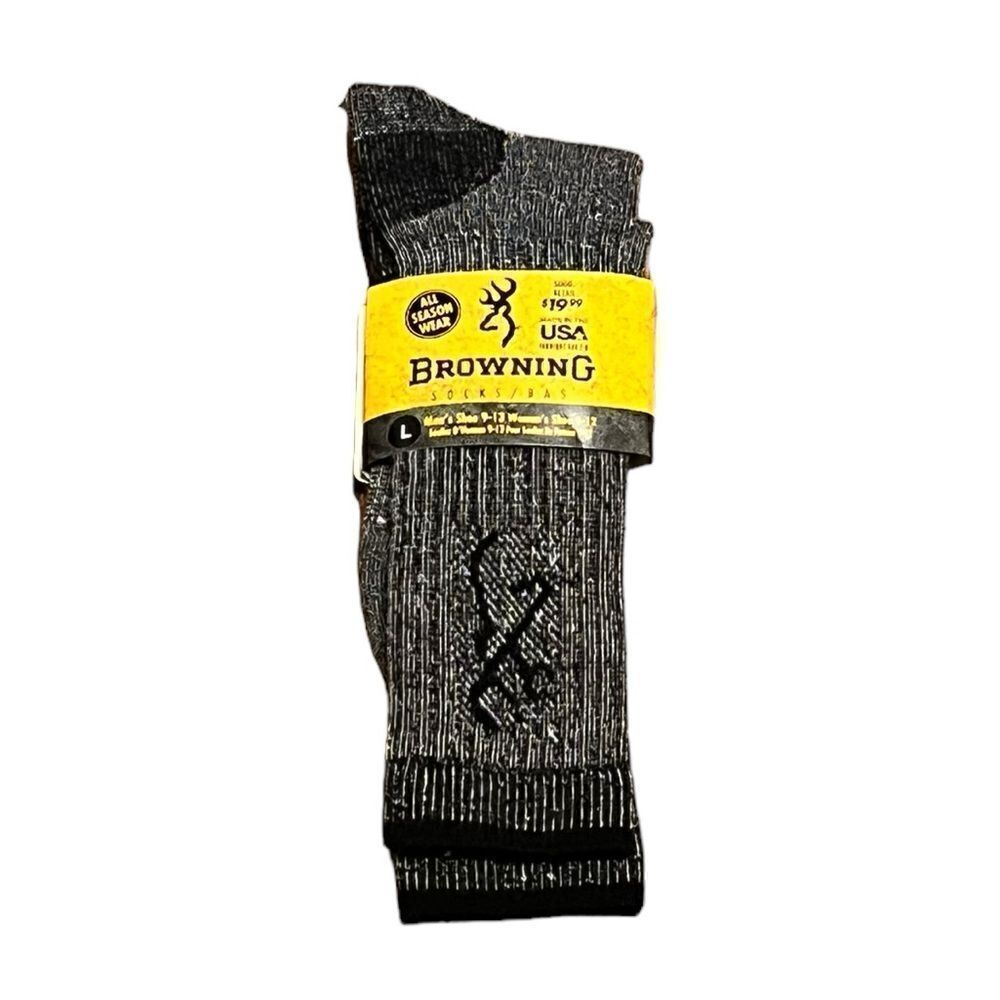 Browning All‎ Season Merino Wool Blend Socks, Size L, NWT